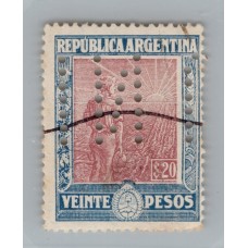 ARGENTINA 1911 GJ 382o ESTAMPILLA FILIGRANA ITALIANO VERTICAL LA QUE VALE u$ 2000 SIN PERFORAR, RARA U$ 28